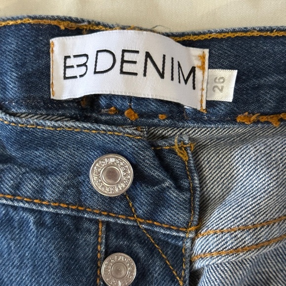 EB Denim Jeans High Rise Vintage Unraveled Split Hem Size 26 Redone‎ Levis - Picture 7 of 14